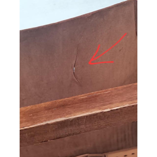 Brown Spanish Wood and Leather Chair, 1960s For Sale - Image 8 of 10