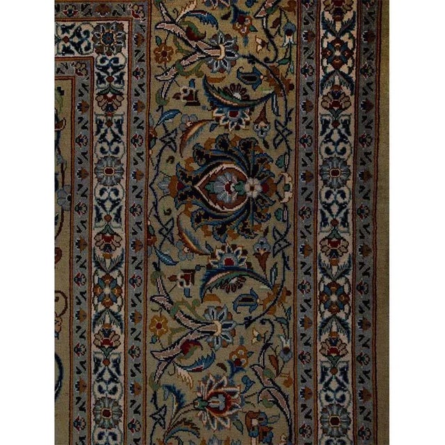 1970s 1970s Old Persian Kashan Masterpiece Rug 10’8″ X 14’8″ For Sale - Image 5 of 11