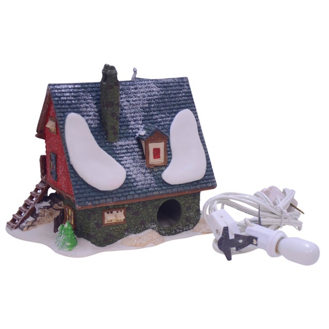 Santa's Woodworks Porcelain Lit Building For Sale - Image 4 of 6