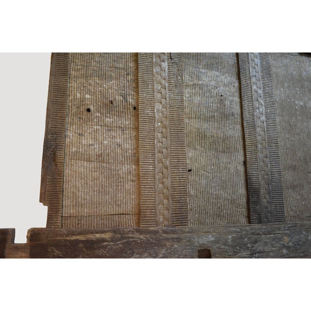 Wood Andrianna Shamaris Ancient Hand Carved Wooden Panel For Sale - Image 7 of 18