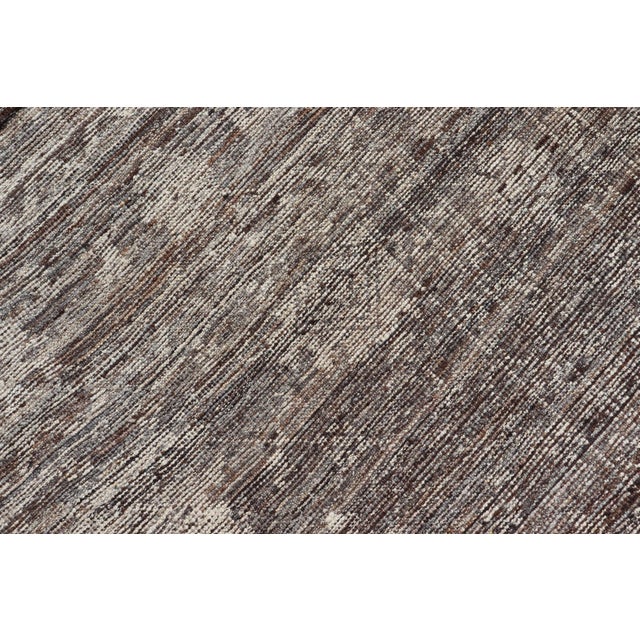 Modern Oushak Designed Rug by Keivan Woven Arts in Wool With Floral Design For Sale - Image 12 of 12