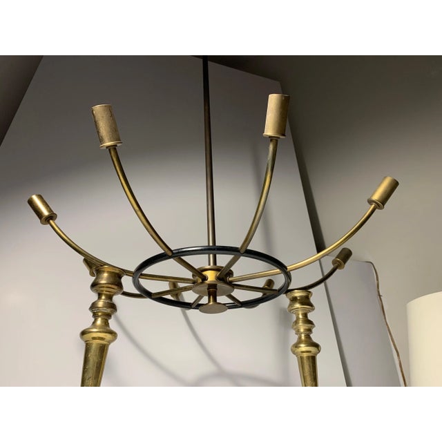 Mid 20th Century Vintage Modern Chandelier Lamp For Sale - Image 5 of 10
