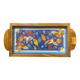 Textured Ceramic Tray, 1980s For Sale