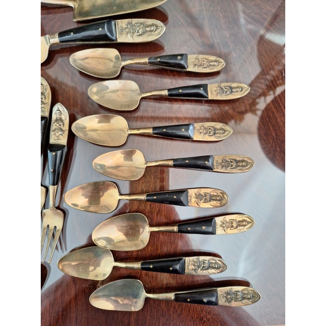LastChance!Mid Century Siam Dessert Utensil Set for 8 - 20 Pieces For Sale - Image 11 of 12