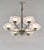 Henri Renon & Ezan A stunning 1930-1940 French art deco chandelier in nickel plated solid brass or bronze. It holds six...
