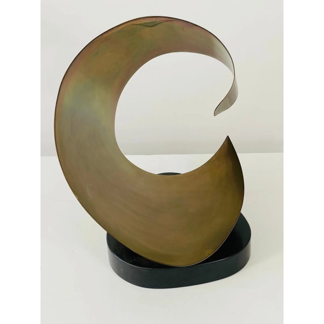 1970s Joseph McDonnell (American) Abstract Flowing Curves Metal Sculpture For Sale In New York - Image 6 of 12