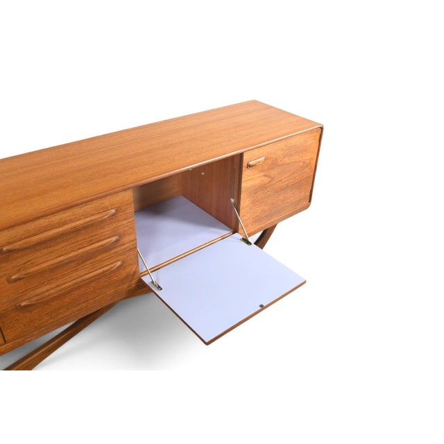 Mid 20th Century Large Beithcraft X-Base Credenza in Teak For Sale In San Francisco - Image 6 of 10