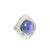 10.75 Carat Blue Star Sapphire Diamond Platinum Double Halo Ring, Size 6.5 For Sale - Image 4 of 8