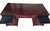 Restored French Art Deco Executive Desk | 72" Sunburst Veneer Pedestal Desk For Sale - Image 13 of 16