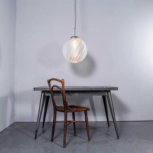 Large Wave Crystal Globe Pendant, 1950s For Sale - Image 10 of 16