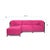2020s Axis 4pc Sectional Regency Fuchsia Titanium Frame For Sale - Image 5 of 6