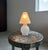 1920s 1920s Diminutive Frosted Glass Art Deco Table Lamp French Industrial / Machine Age For Sale - Image 5 of 11