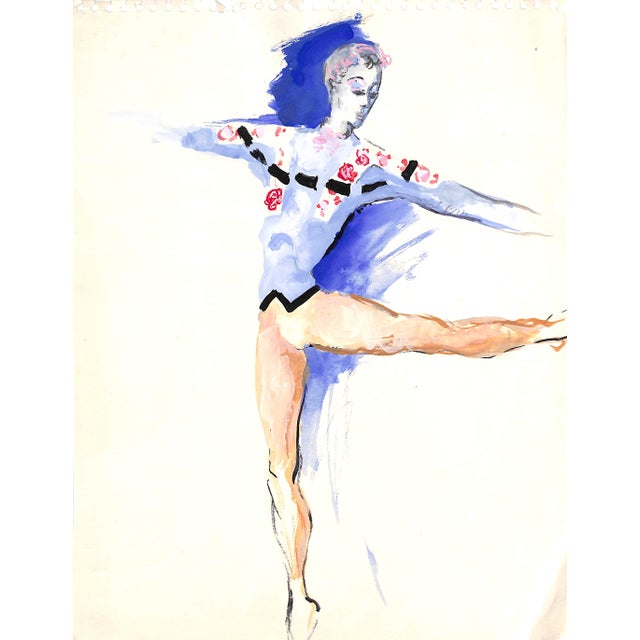 Lanvin Paris Ballet Dancer C1950s Artwork For Sale