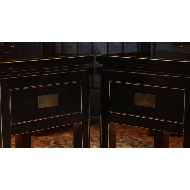 Vintage Canton Bedside Tables in Black Ash from Lombok, 2010s, Set of 2 For Sale - Image 4 of 18
