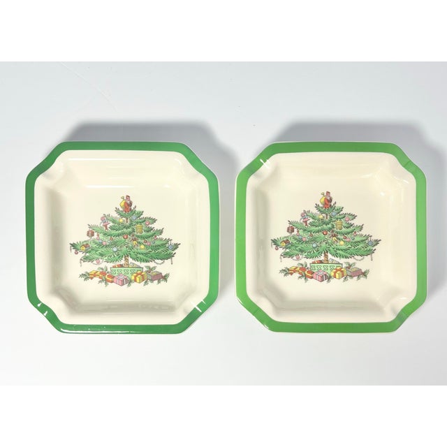 Spode “Christmas Tree” 7-Piece Ceramic Dinnerware Serving Hostess Set For Sale - Image 11 of 12
