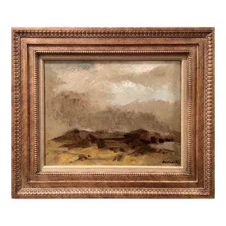 1980 Original Oil on Canvas Landscape-Custom Framed-Signed-Baranet For Sale