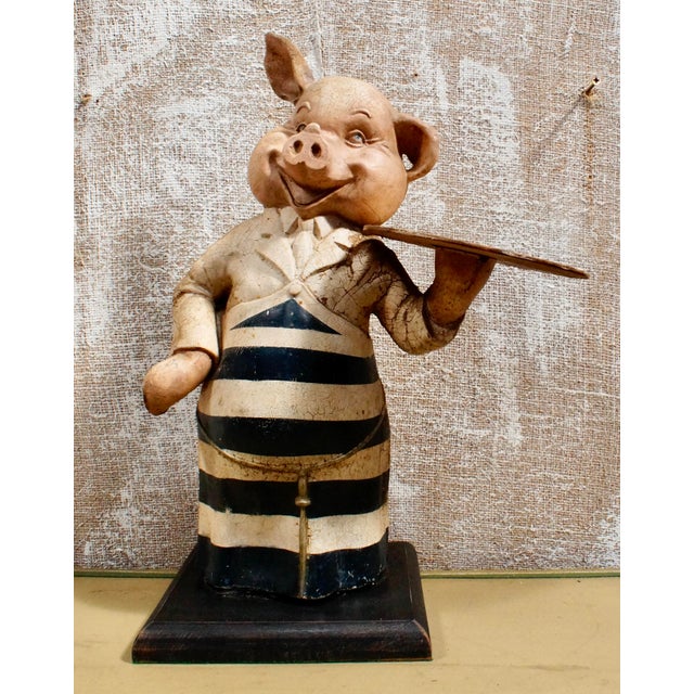 Antique Butcher's Shop Advertising Pig, 1910 For Sale - Image 8 of 8