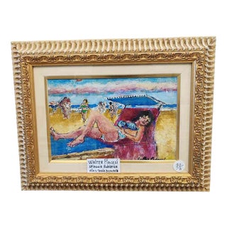 Walter Piacesi, Composition, Painting, Framed For Sale