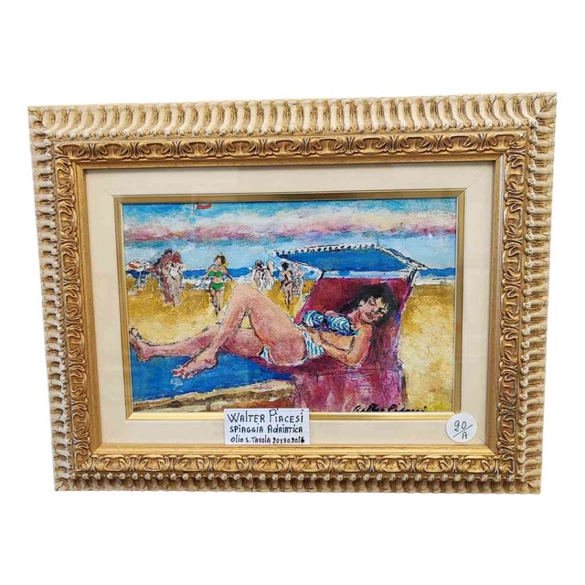 Walter Piacesi, Composition, Painting, Framed For Sale