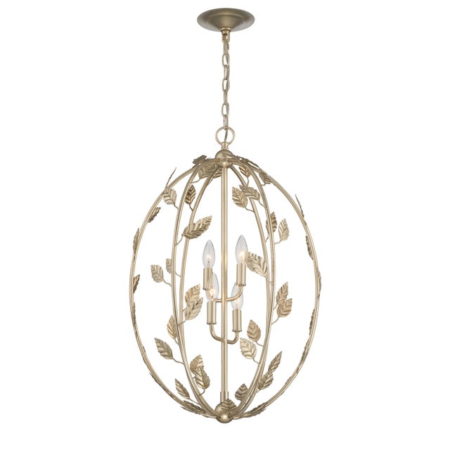 Avon 4-Light Statement Oval Chandelier For Sale In Atlanta - Image 6 of 9