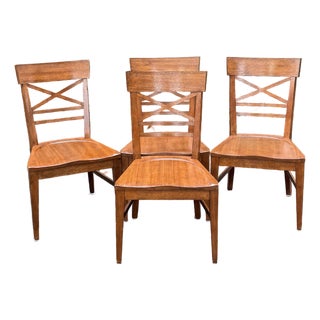 Ethan Allen Farmhouse “Tango” X Back Chairs - Set of 4 For Sale