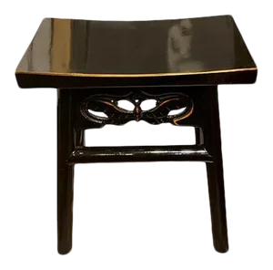 Contemporary Black Lacquer Butterfly Stool