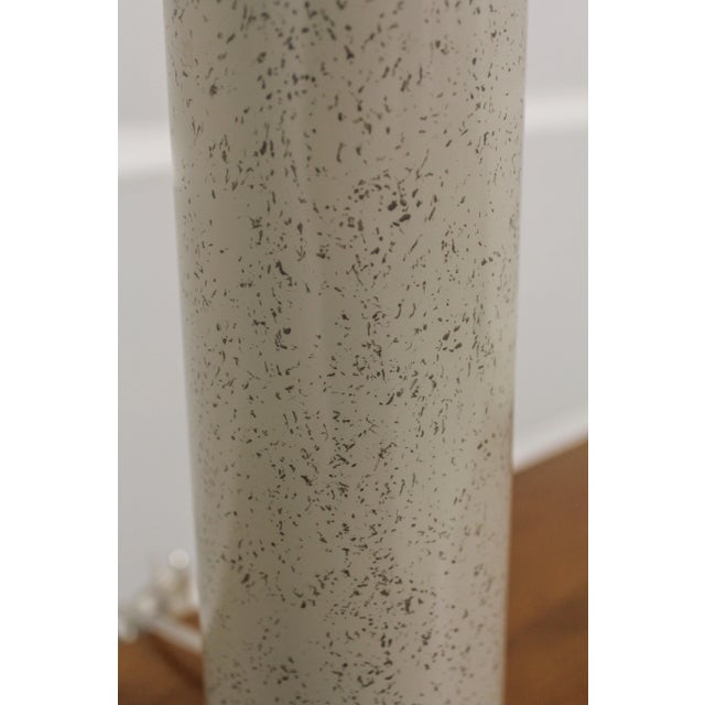 Metal Pair Brass Base Toleware Column Modern Table Lamps For Sale - Image 7 of 9