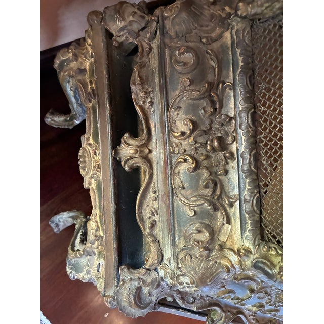 Wood Antique French Rococo Birdcage on Carved Stand — 67” Tall For Sale - Image 7 of 11