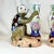 Chinoiserie 1960s Vintage Chinoiserie Hollywood Regency Majolica Monkey Tobacco Leaf Vases, Large Scale - A Mirrored Pair For Sale - Image 3 of 12