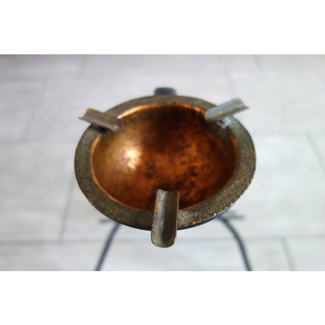 Metal Vintage France Metal and Copper Ashtray, 1950s For Sale - Image 7 of 12