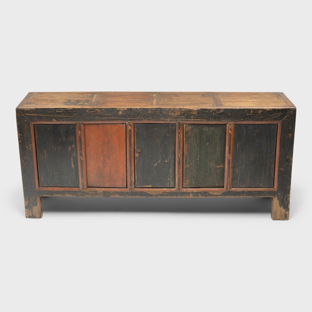 Early 20th Century Chinese Red Door Coffer, C. 1900 For Sale - Image 5 of 7