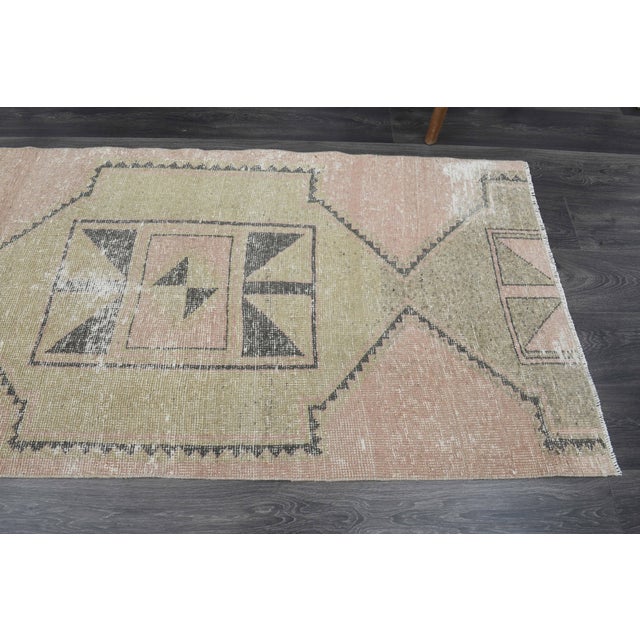 1970s Vintage Handmade Wool Cotton Orange Runner Rug For Sale - Image 10 of 11