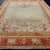 Large Antique Oushak Rug in Taupe / Light Green Background and Red Border For Sale - Image 4 of 12