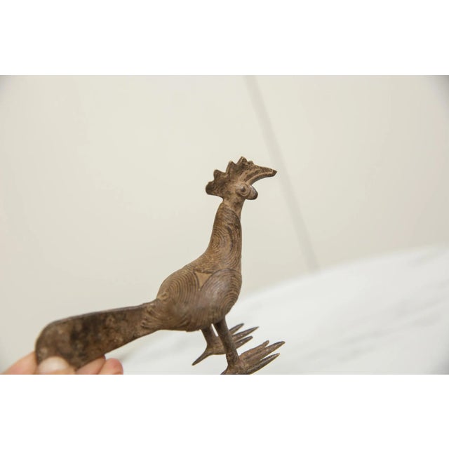Mid 20th Century Vintage African Bronze Long Tailed Bird For Sale - Image 5 of 6