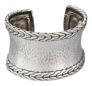 John Hardy Palu Sterling Silver 42mm Wide Concave Hammered Cuff Bracelet