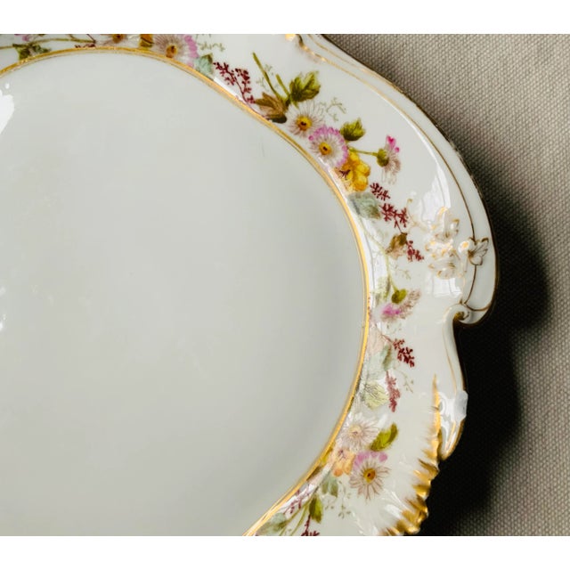 Haviland Limoges Hand-Painted Serving Tray, Baroque Asymmetrical Design, C. 1950 For Sale - Image 18 of 18