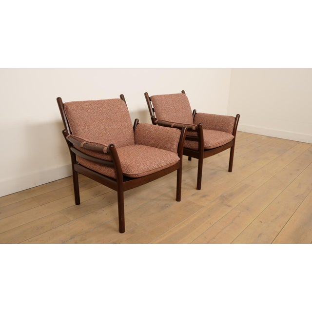 Vintage Genius Armchairs in Mahogany by Illum Wikkelso for Silkeborg, 1960s, Set of 2 For Sale - Image 14 of 14