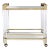 Charlevoix Acrylic & Serving Cart, Gold For Sale