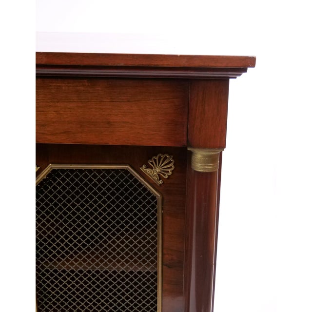 Antique Regency-Style Rosewood Mahogany Bookcase Cabinet, Circa 1880 For Sale - Image 9 of 11