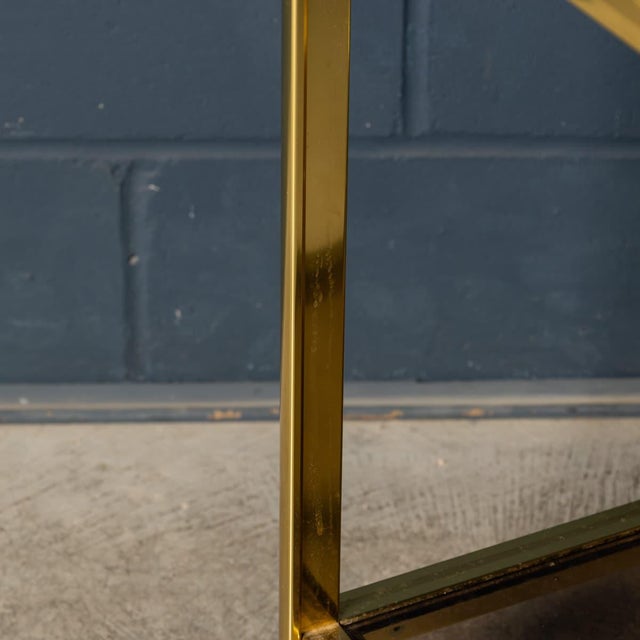 Vintage 20th Century French Gilt Brass Drinks Trolley attributed to Maison Jansen, 1970s For Sale - Image 17 of 18