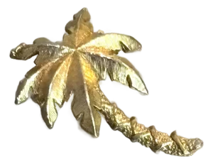 Small Gold Tone Palm Tree Brooch