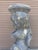Slate Gray 1940s Pair of Grand 39" Tall Neoclassical Cast Stone Putti Figure Planters With Mossy Patina For Sale - Image 8 of 14