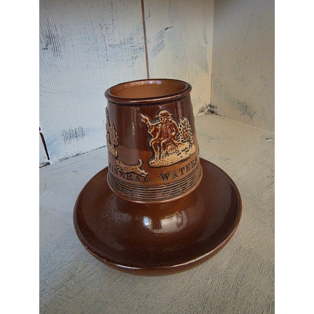 Brown Antique Tavernware Advertising Doulton Match Holder and Striker For Sale - Image 8 of 10