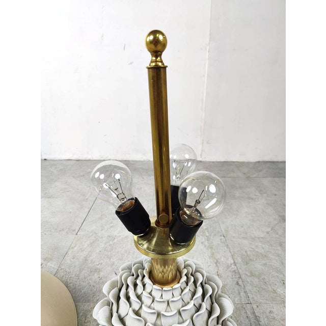 Vintage Italian Ceramic Artichoque Table Lamp, 1960s For Sale - Image 10 of 13
