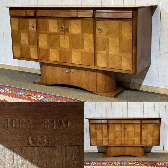 Art Deco Sideboard in Cherry Wood from Jorj Rual, 1935 For Sale - Image 4 of 18