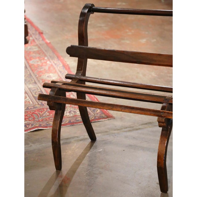 19th Century French Louis Philippe Oak Bench With Curved Legs For Sale In Dallas - Image 6 of 11