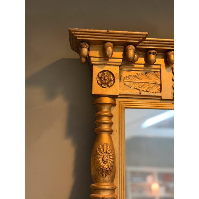 Late 19th Century 19th Century Antique Giltwood Mirror For Sale - Image 5 of 6