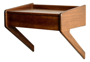 Teak Floating Nightstand by Sigfred Omann for Ølholm Møbelfabrik, 1960s