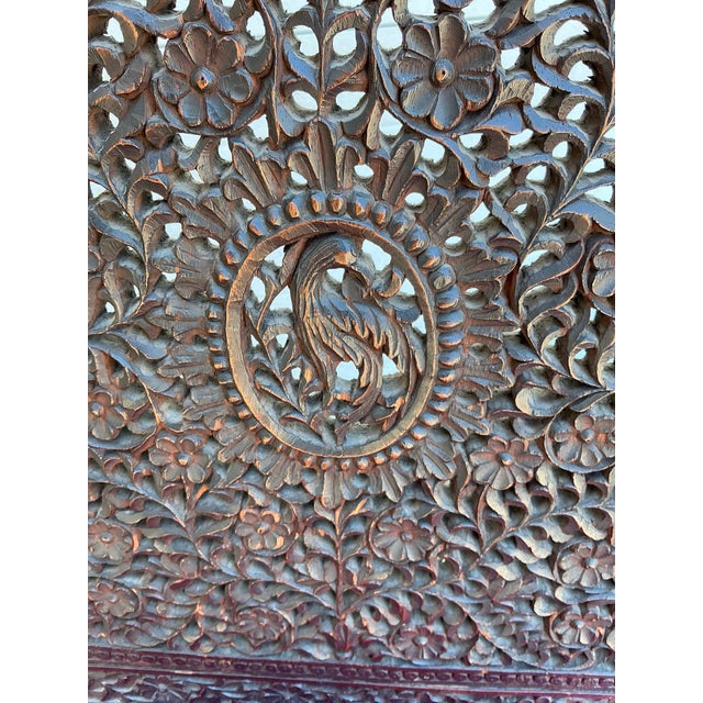 Antique Anglo-Indian Carved Teak Side Chair For Sale In Providence - Image 6 of 12