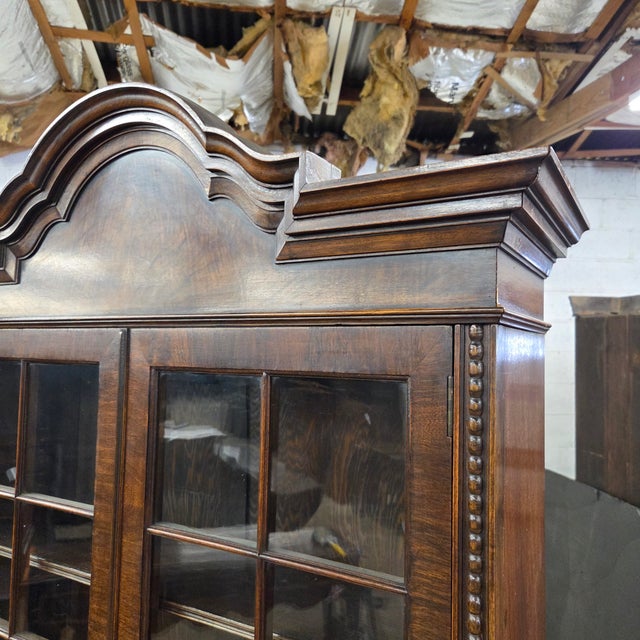 Late 19th Century William & Mary Style Walnut Domed Bureau Bookcase on Stand For Sale - Image 11 of 18
